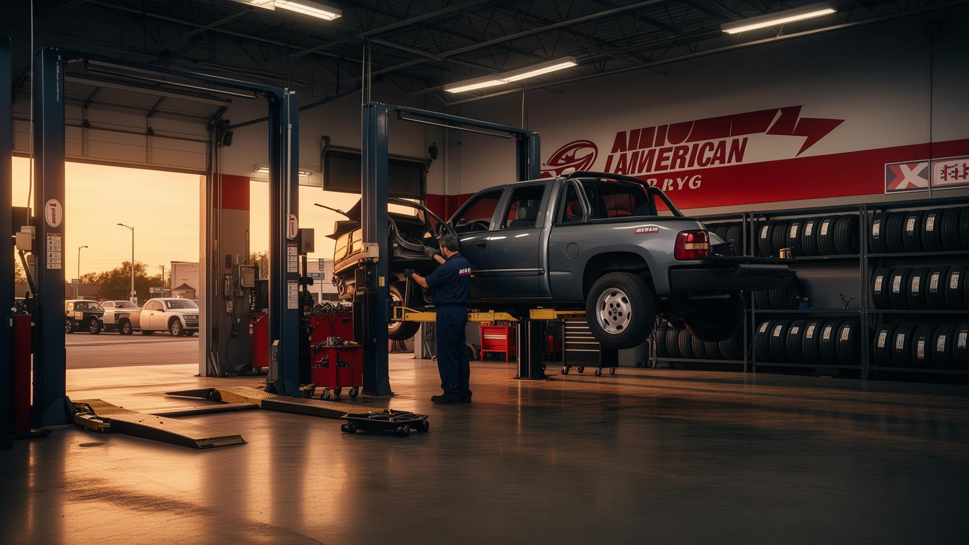 Inside the Main Street Auto & Tire shop in Sedan, Kansas